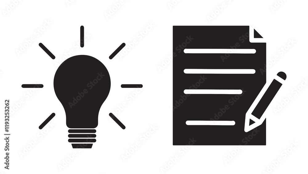 Idea Generation and Documentation Icon Idea Generation and Documentation Icon