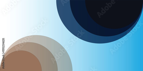 abstract blue background with circles. Applicable for gift card, Poster on wall poster template