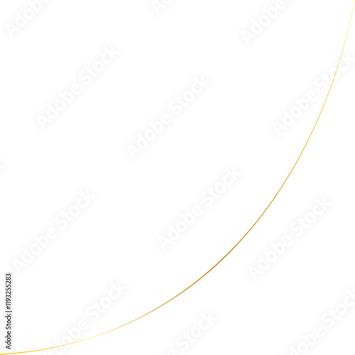 Elegant Golden Thread Line Art