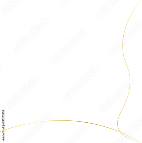 Elegant Golden Thread Line Art