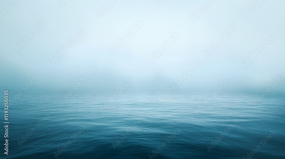 Serene Ocean Mist A Calm Blue Seascape Serene Ocean Mist A Calm Blue Seascape