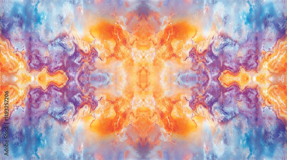 Obraz premium Abstract Colorful Pattern with Blend of Orange, Purple, and Blue