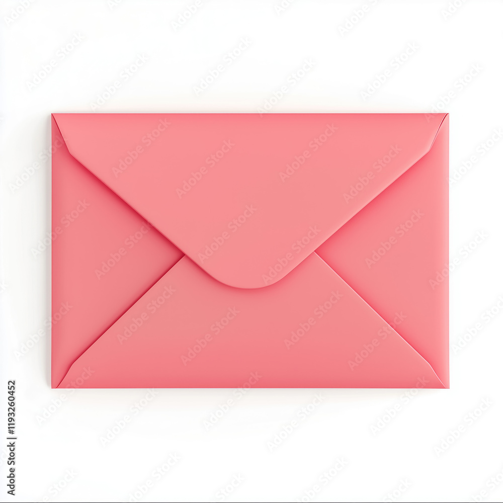 Pink envelope isolated on a white background Pink envelope isolated on a white background