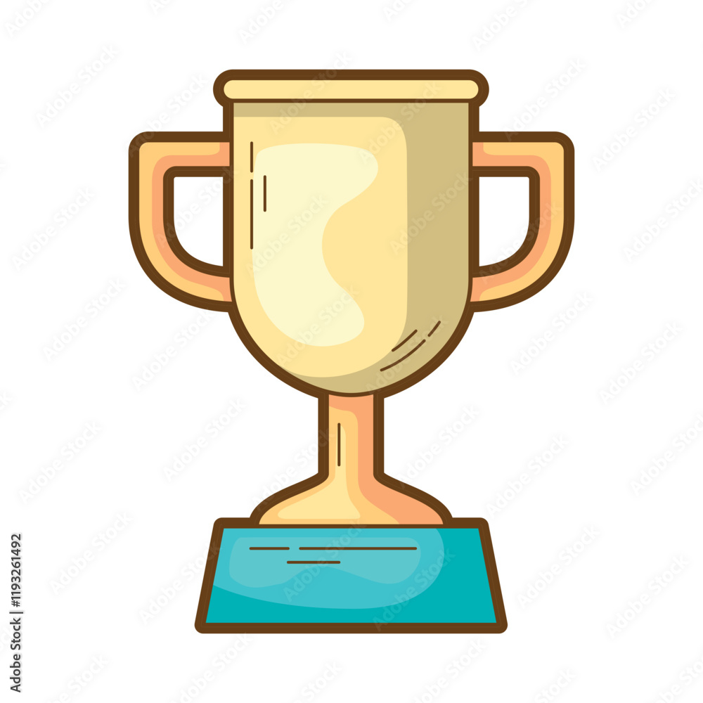 Gold trophy for celebration and achievement concepts. Suitable for sports, business, and academic design projects Gold trophy for celebration and achievement concepts. Suitable for sports, business, and academic design projects