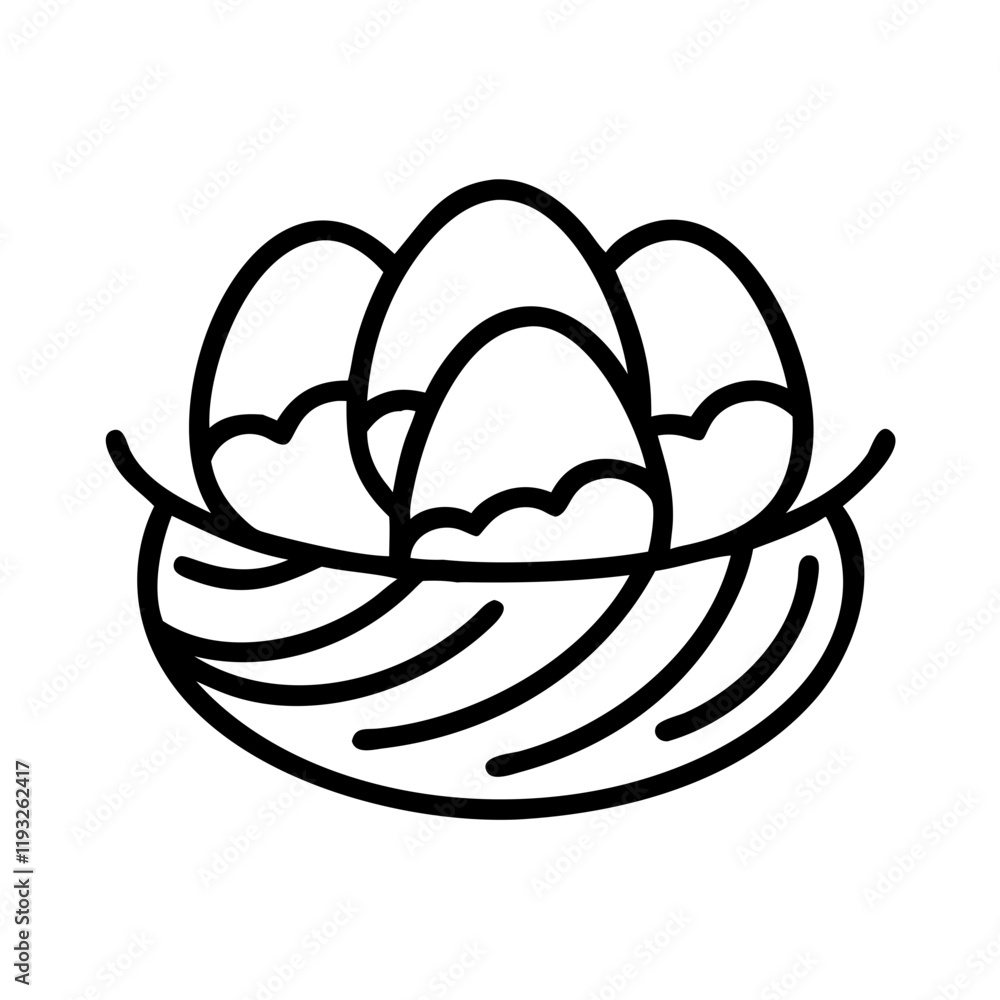 nest with eggs icon, nest with eggs line art - simple line art of nest with eggs, perfect for nest with eggs logos and icons and themed design nest with eggs icon, nest with eggs line art - simple line art of nest with eggs, perfect for nest with eggs logos and icons and themed design