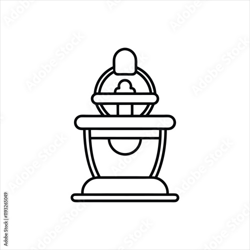 Modern Baby Feeder Outline Vector Illustration