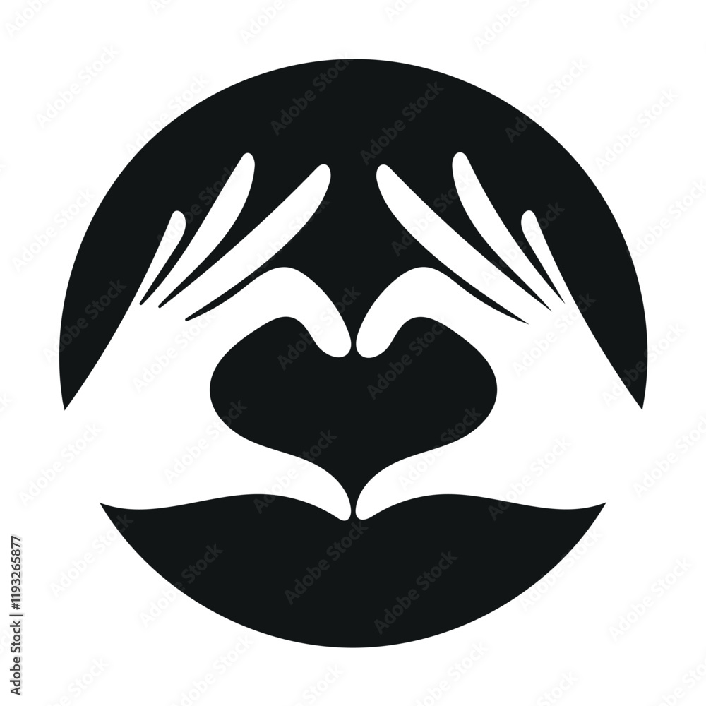 two hands making heart sign two hands making heart sign