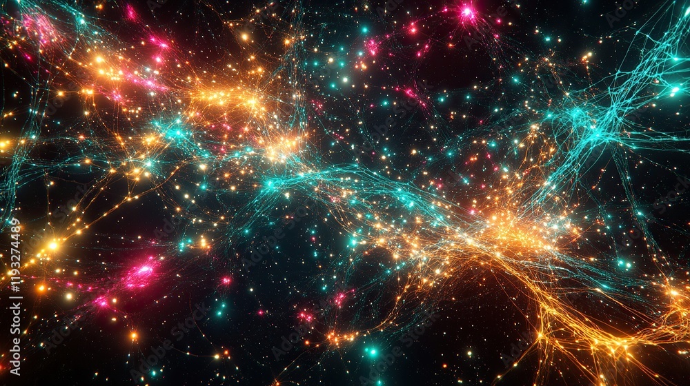 A complex neural web of glowing electric pathways in sharp turquoise A complex neural web of glowing electric pathways in sharp turquoise