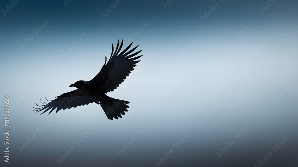 Obraz premium Crow with Outstretched Wings