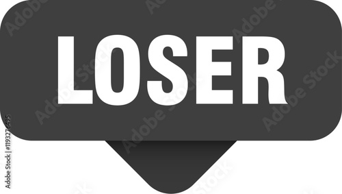 loser sticker. loser sign on transparent background