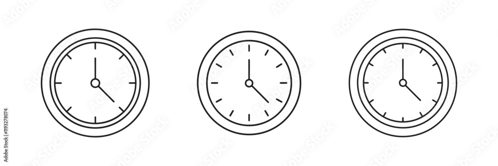 Clock icon set. Time icon vector. Watch icon illustration Clock icon set. Time icon vector. Watch icon illustration