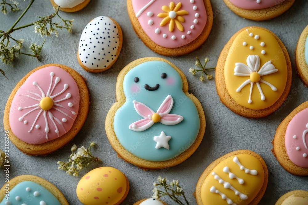 Easter Egg Cookies Sweet Treats Festive Baking Spring Holiday Easter Egg Cookies Sweet Treats Festive Baking Spring Holiday