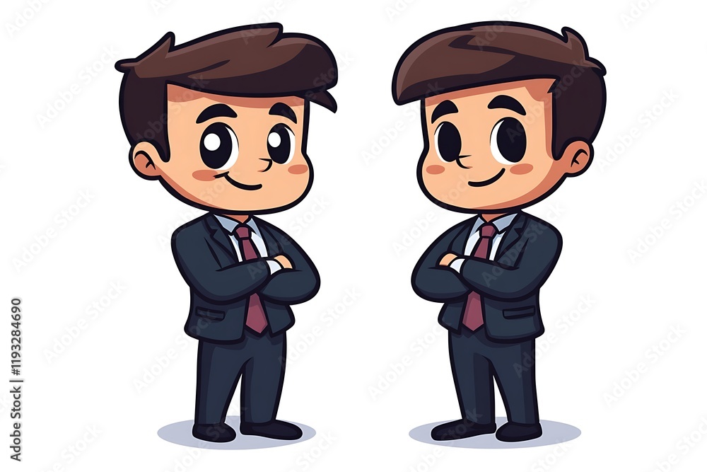 Cute Business Boy Graphics Teamwork Success Cute Business Boy Graphics Teamwork Success
