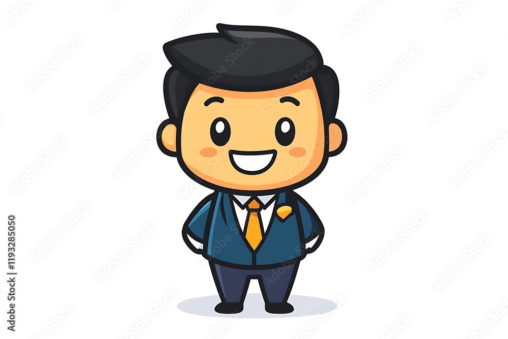 Adorable Businessman Vector Illustration Adorable Businessman Vector Illustration