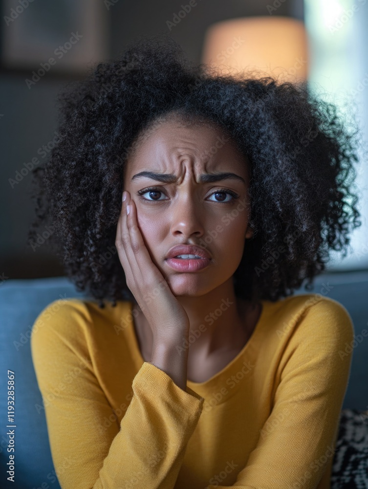 Contemplative Introspection: A Woman's Thoughtful Expression Contemplative Introspection: A Woman's Thoughtful Expression