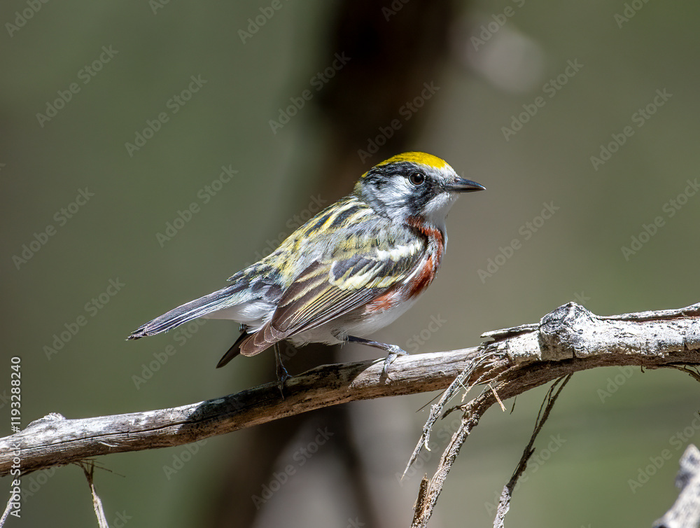 Fototapeta premium Chestnut-sided Warbler