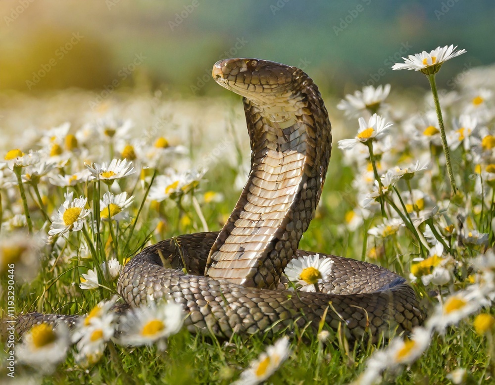Fototapeta premium Zwischen Blumen