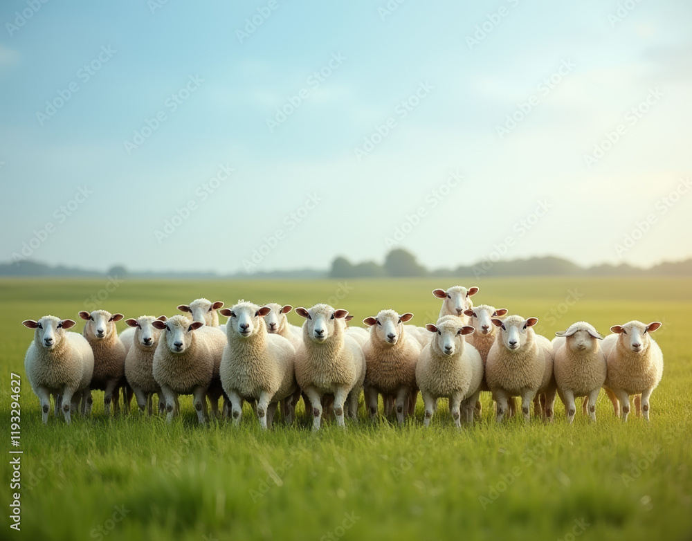 Obraz premium sheep in a field