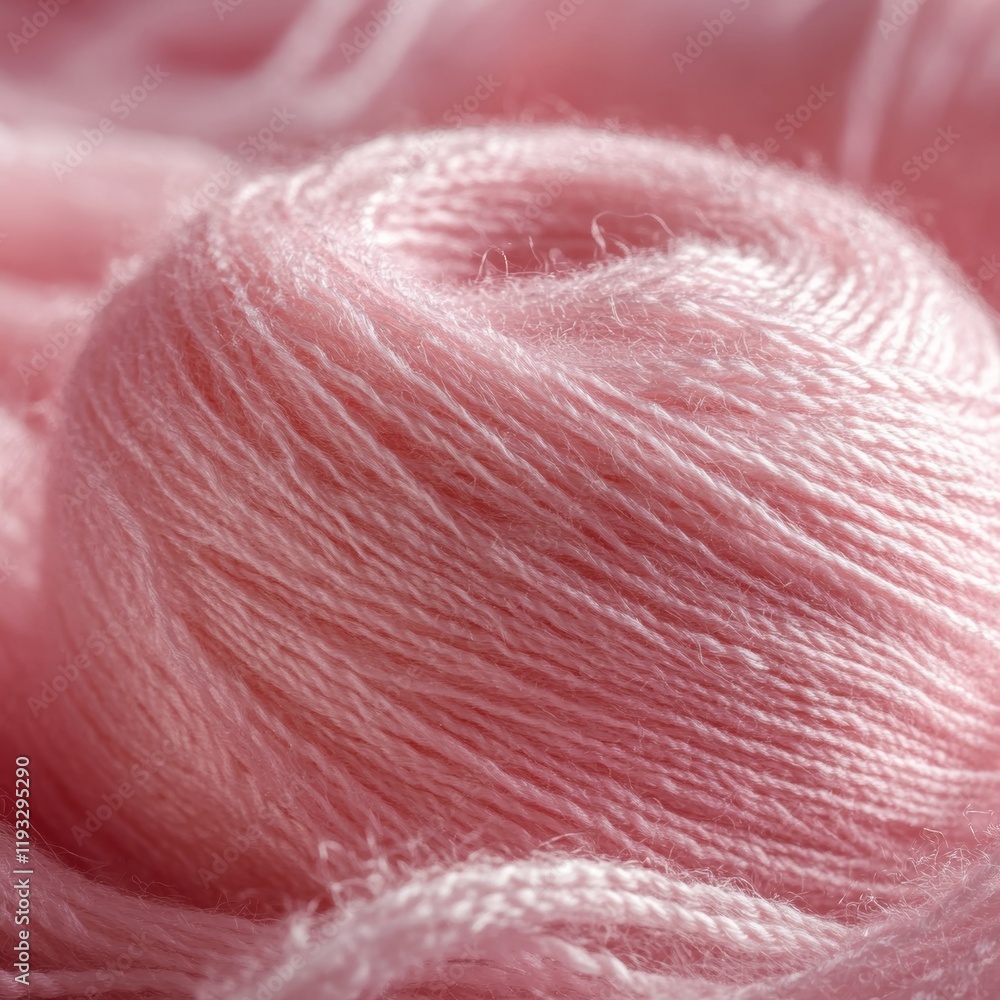 Fototapeta premium Soft pink yarn for knitting and crafting projects.