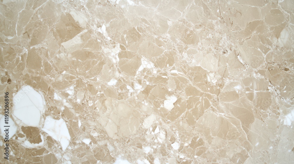 Fototapeta premium Elegant beige marble texture with subtle white and cream veins showcasing luxurious beauty and polished finish