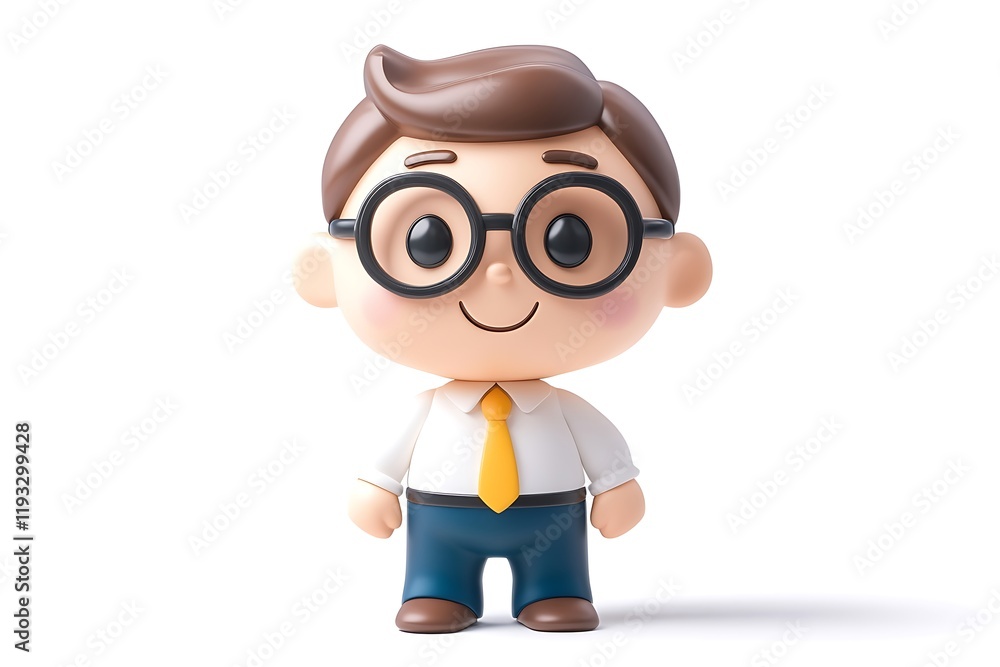 Clean Minimalist Cartoon Male Avatar in Suit Clean Minimalist Cartoon Male Avatar in Suit