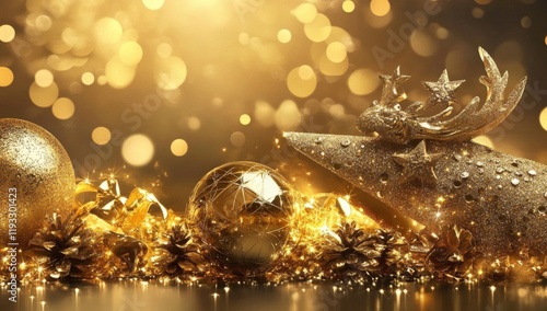 Golden Christmas Compositio...
