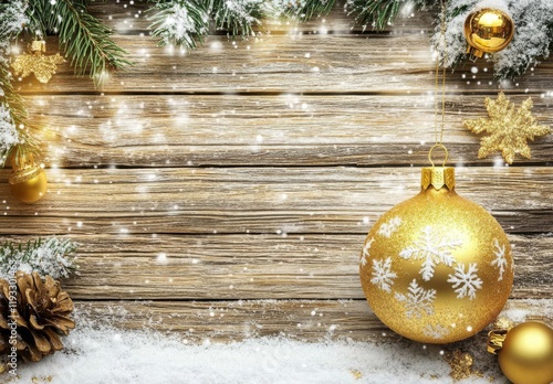 Golden Christmas Ornament o...
