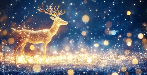 Golden Glitter Reindeer on ...