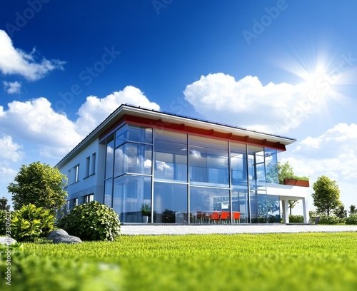 Modern Glass House Architec...