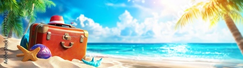 Tropical Vacation Beach Sce...