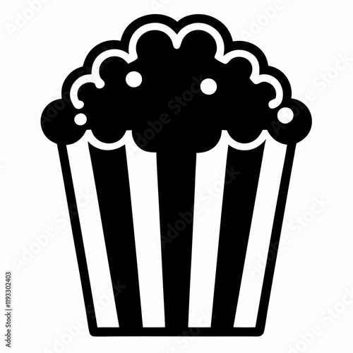 popcorn icon vector, popcorn box icon symbol vector illustration