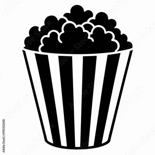 popcorn icon vector, popcorn box icon symbol vector illustration