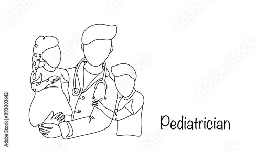 Pediatrician and children