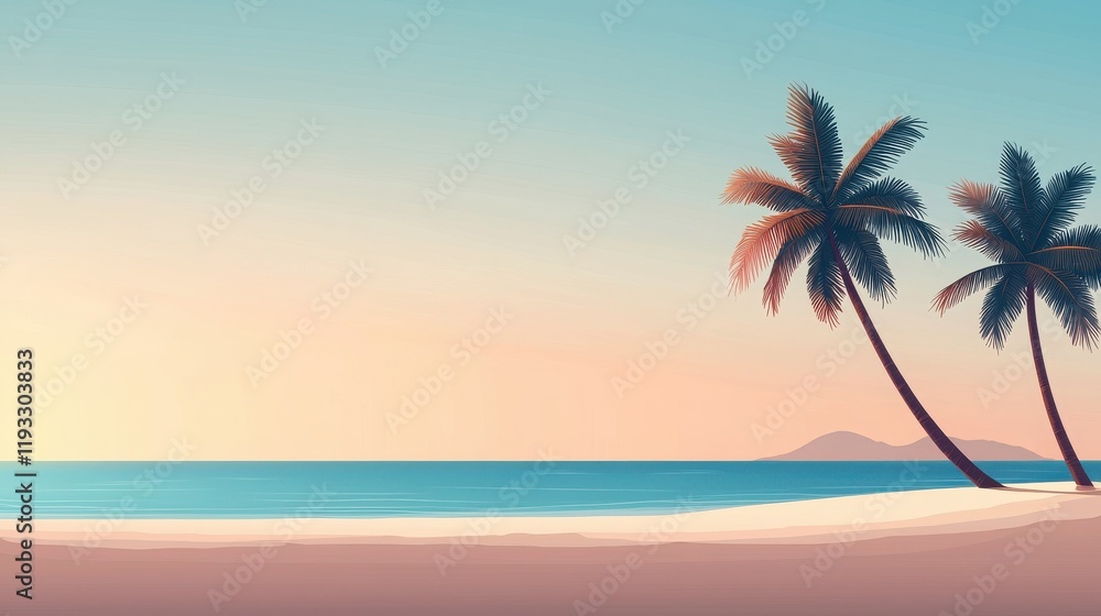 Tropical beach scene soft nature background banner scenery Tropical beach scene soft nature background banner scenery