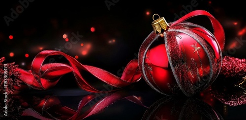 Red Christmas Ornament with...