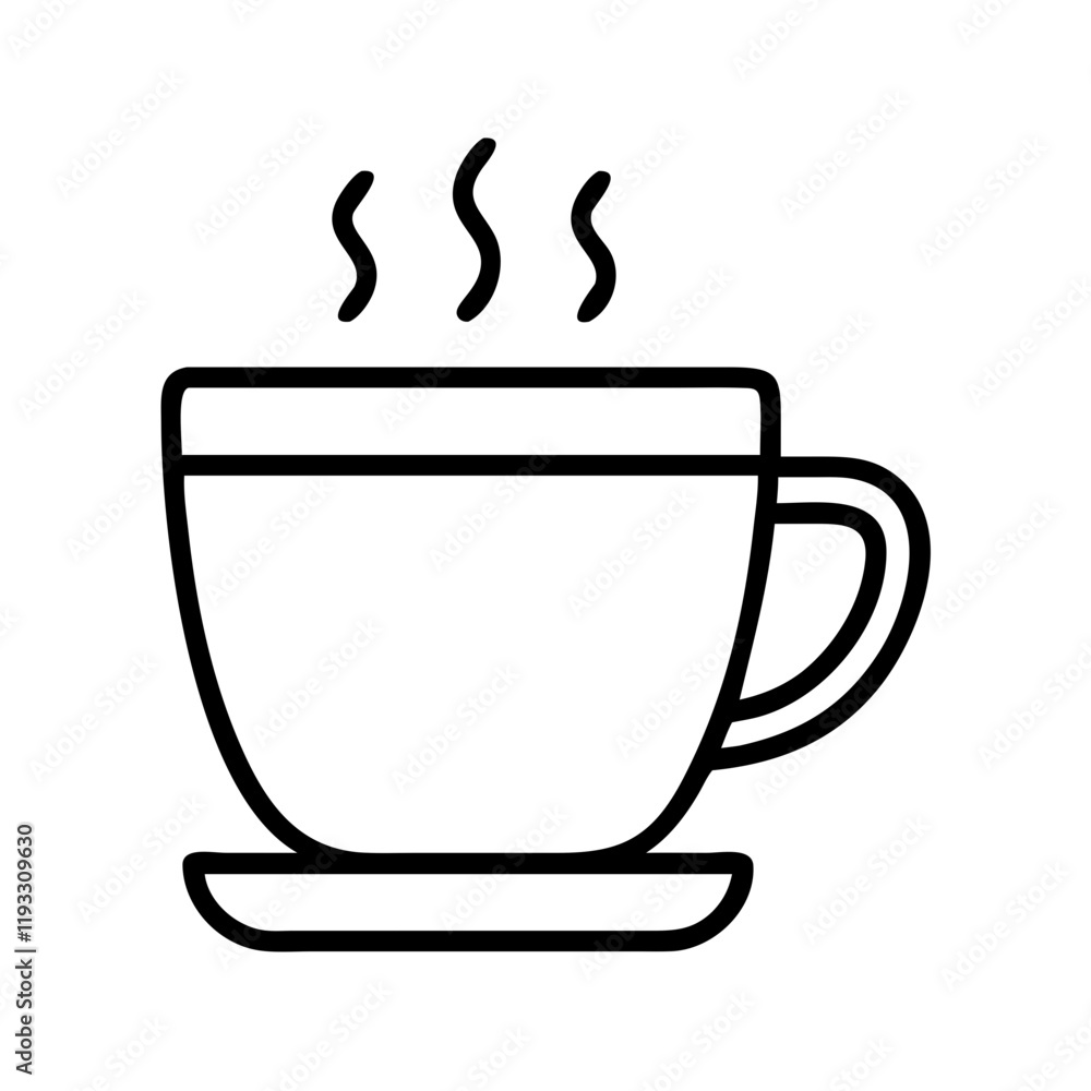 cup of coffee icon, cup of coffee line art - simple line art of cup of coffee, perfect for cup of coffee logos and icons and themed design cup of coffee icon, cup of coffee line art - simple line art of cup of coffee, perfect for cup of coffee logos and icons and themed design