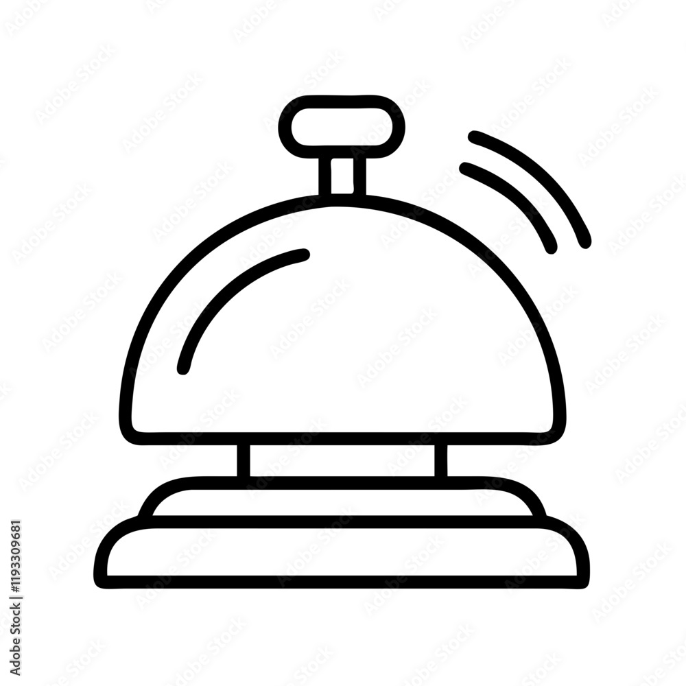 Obraz premium customer service bell icon, customer service bell line art - simple line art of customer service bell, perfect for customer service bell logos and icons and themed design