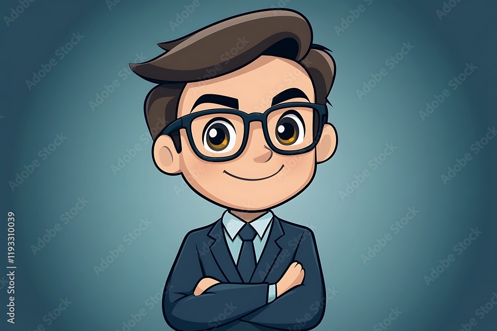 Friendly Young Businessman Avatar in Suit Friendly Young Businessman Avatar in Suit