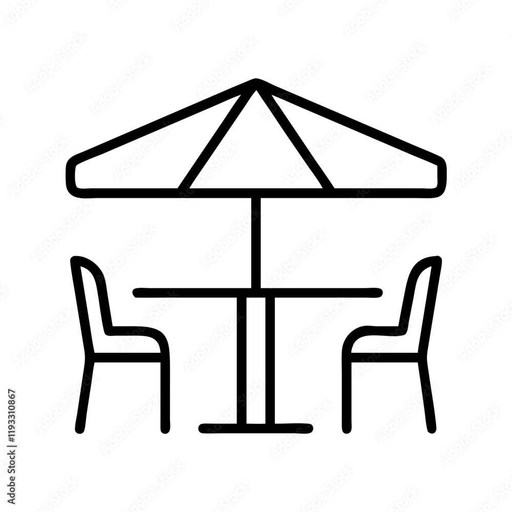 outdoor cafe table icon, outdoor cafe table line art - simple line art of outdoor cafe table, perfect for outdoor cafe table logos and icons and themed design outdoor cafe table icon, outdoor cafe table line art - simple line art of outdoor cafe table, perfect for outdoor cafe table logos and icons and themed design