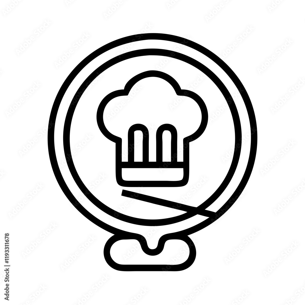 restaurant logo with chef s hat icon restaurant logo with chef s hat icon
