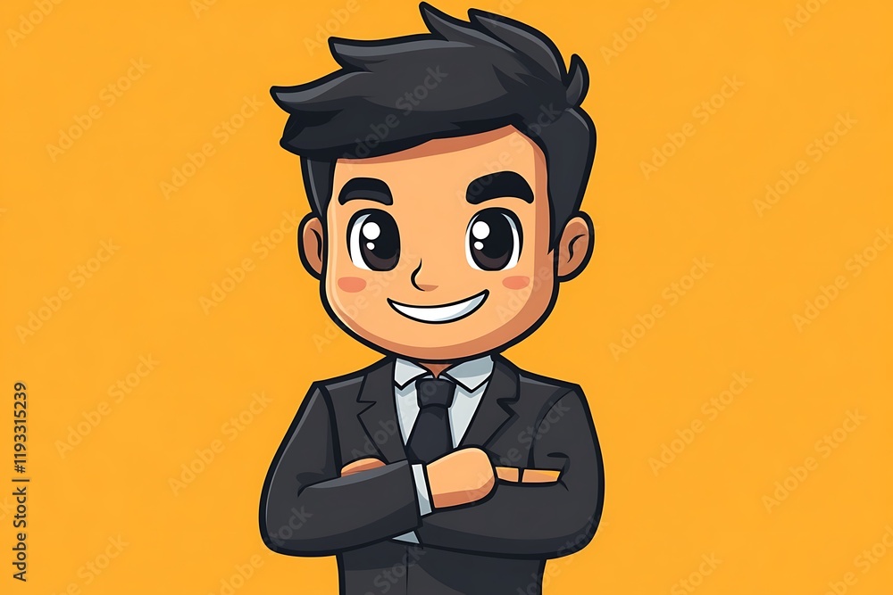 Cute Chibi Businessman in Suit Cute Chibi Businessman in Suit