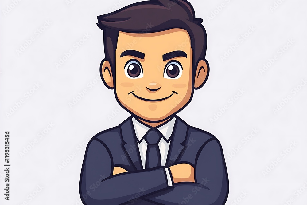 Confident Businessman Vector Illustration3 Confident Businessman Vector Illustration3