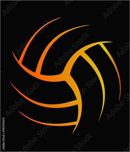 Volleyball Stroke Design printable cut file.