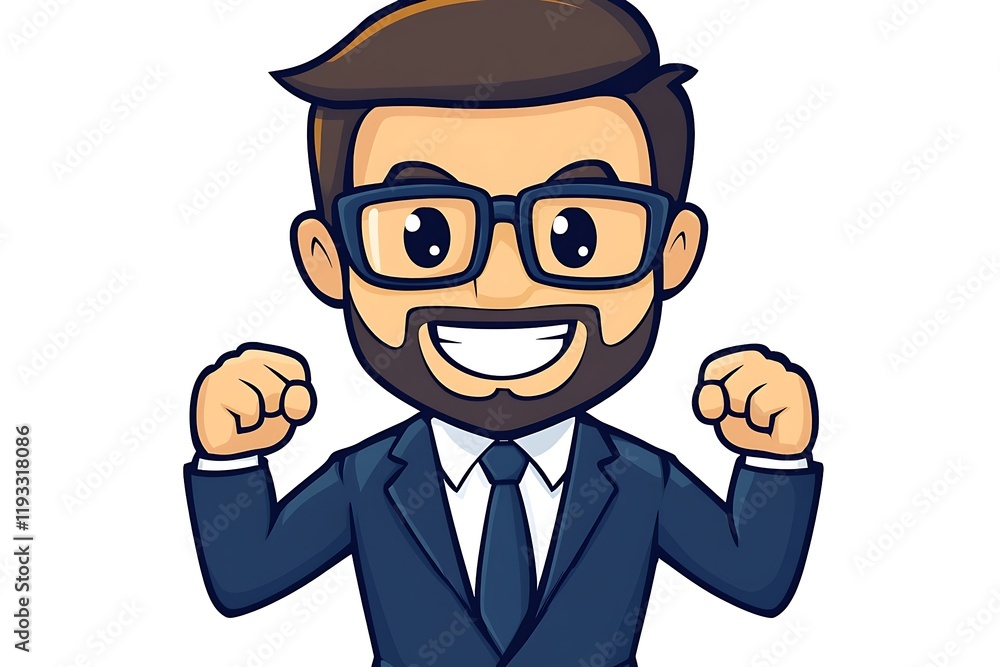 Professional Businessman Avatar Goal Achieved Professional Businessman Avatar Goal Achieved