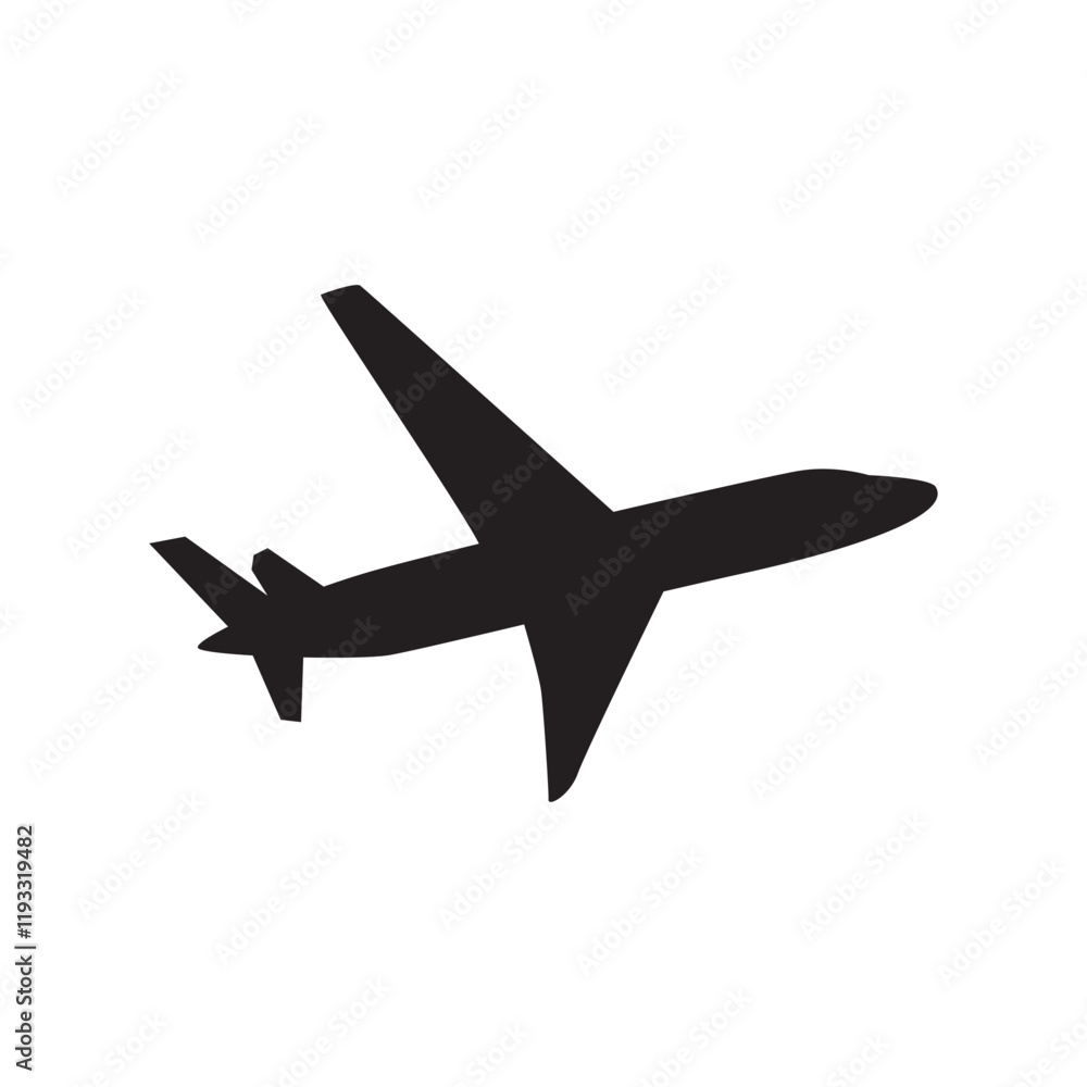 Isolated airplane icon on the white background. Isolated airplane icon on the white background.