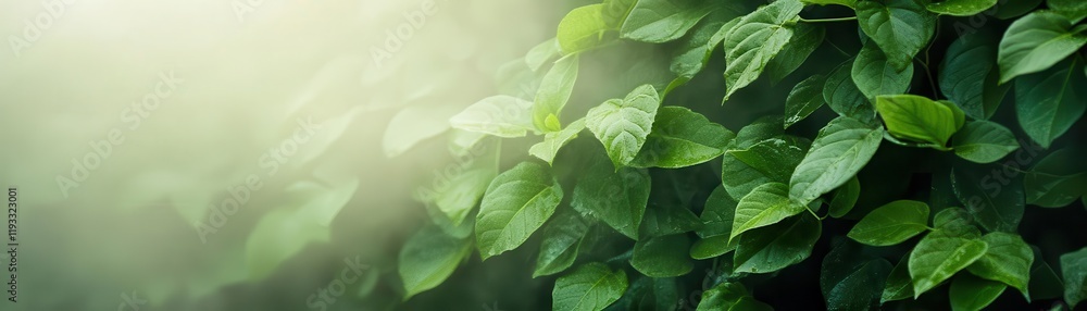 Rainforest canopy with sunlight piercing through mist, vibrant and lush, perfect for a banner-ready nature shot. Rainforest canopy with sunlight piercing through mist, vibrant and lush, perfect for a banner-ready nature shot.