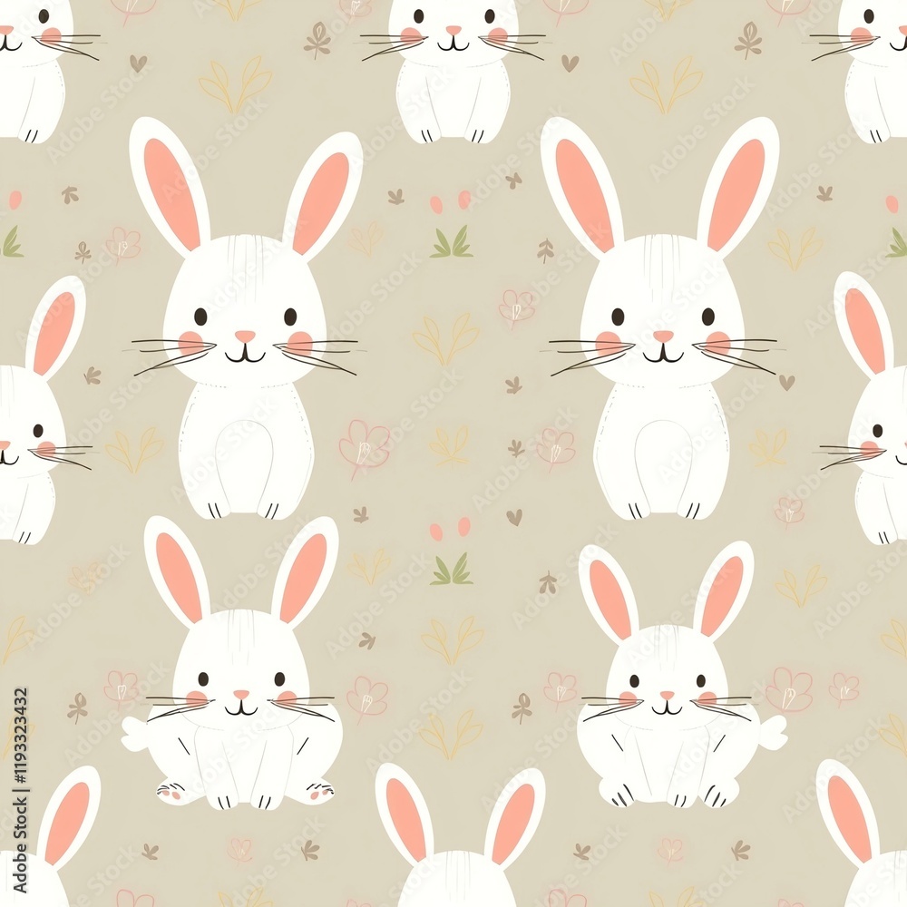 seamless pattern with rabbits, cute rabbits seamless pattern with rabbits, cute rabbits