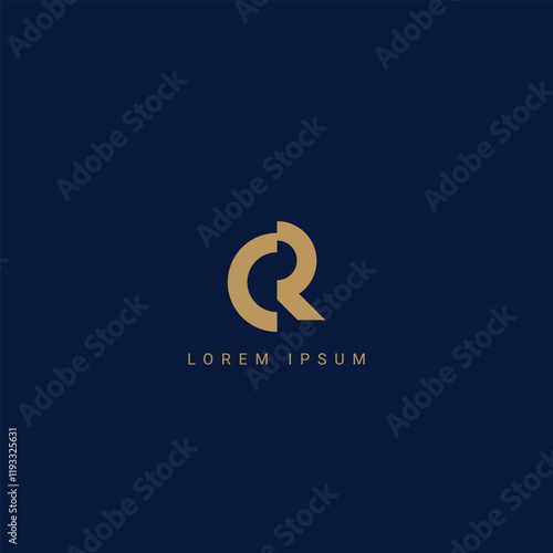 Initial letter CR, RC modern monogram and elegant logo design, premium logo on luxury background