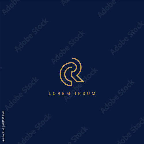 Initial letter CR, RC modern monogram and elegant logo design, premium logo on luxury background