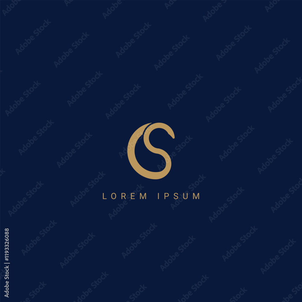 Initial letter CS, SC modern monogram and elegant logo design, premium logo on luxury background Initial letter CS, SC modern monogram and elegant logo design, premium logo on luxury background